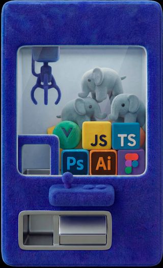 Toy machine with tech icons